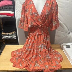 Max Studio Floral Coral Dress